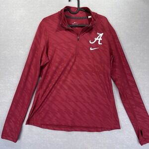 Alabama Crimson Tide Pullover Womens Large NCAA Football Nike DriFIT Houndstooth